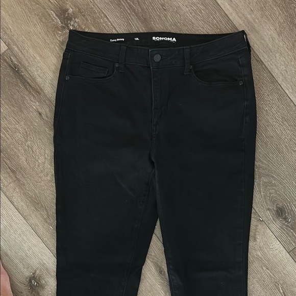 Sonoma Curvy Tall Black Skinny Jeans with Sleek Fit Size 12L - Picture 2 of 8